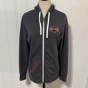 Harley-Davidson Women's Charcoal Zip-Up Hoodie